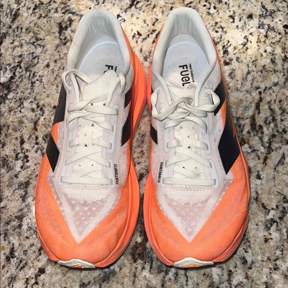 New Balance Orange and White Athletic Shoes